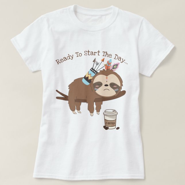 Bereit für den Start in den T - Shirt (Design vorne)