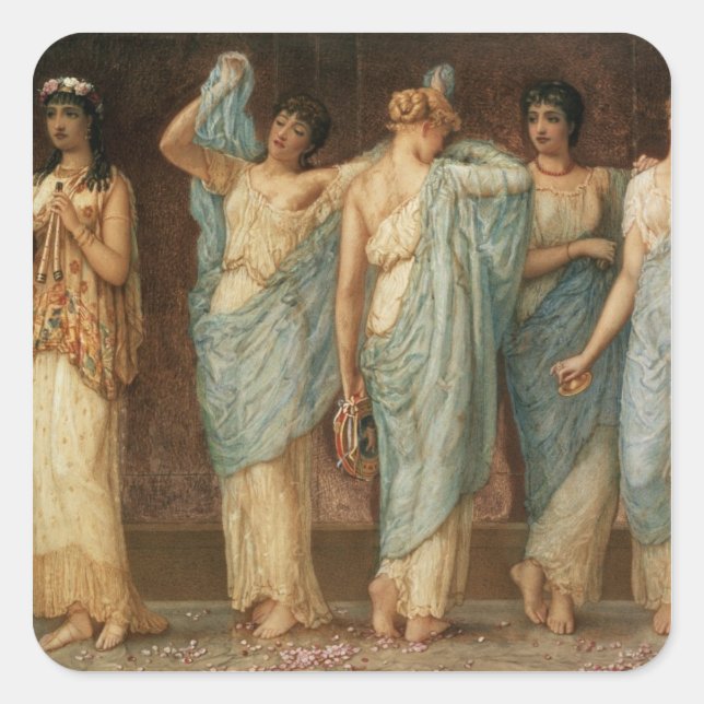 Bereit für den Tanz Quadratischer Aufkleber (Vorderseite)