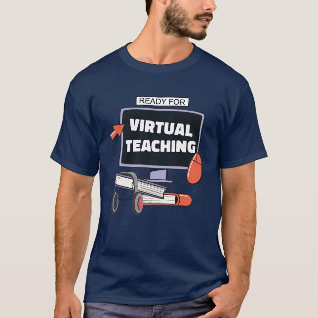 Bereit für den virtuellen Unterricht T-Shirt (Vorderseite)