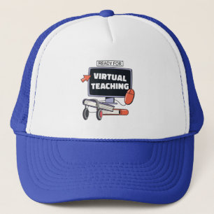 Bereit für den virtuellen Unterricht Truckerkappe