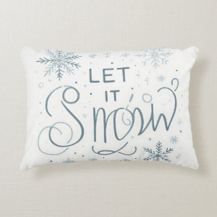 Bereit für den Winter! Lassen Sie es schneit Dekokissen