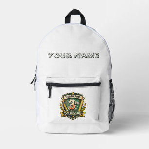 Bereit für die 3. Klasse Retro Bleistift Zurück zu Bedruckter Rucksack