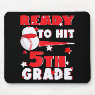 Bereit für die 5. Klasse Baseball Lehrer Kinder zu Mousepad