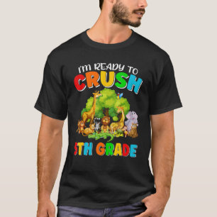 Bereit für die 5. Klasse Zoo Tiere Student zurück T-Shirt