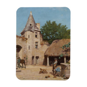 Bereit für die Jagd (mittelalterliche Szene) Magnet