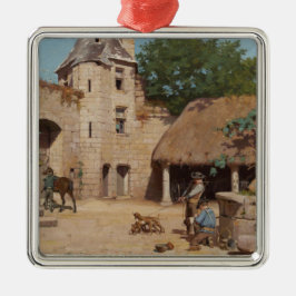 Bereit für die Jagd (mittelalterliche Szene) Ornament Aus Metall