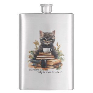 Bereit für die Schule wie ein Boss Flachmann