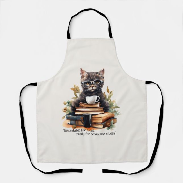 Bereit für die Schule wie ein Boss Schürze (Vorderseite)