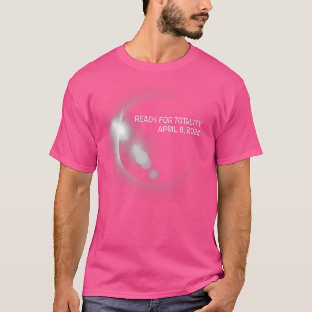 Bereit für die Totalität US Solar Eclipse 8. April T-Shirt (Vorderseite)