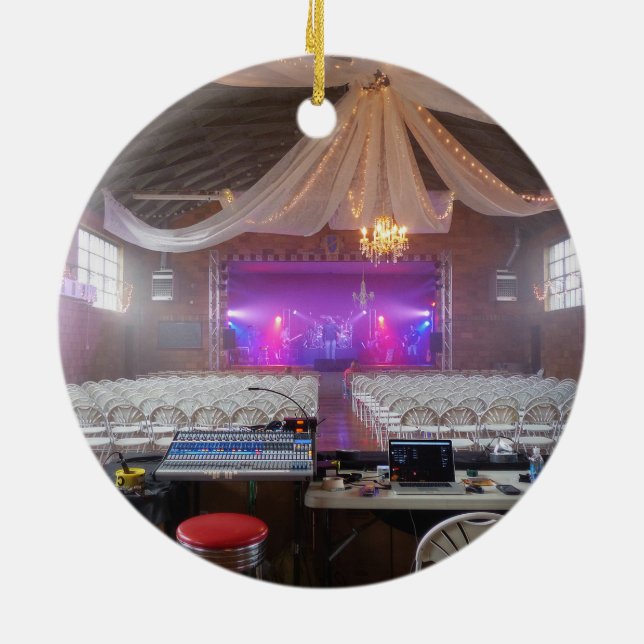 Bereit für ein Konzert Keramik Ornament (Hinten)