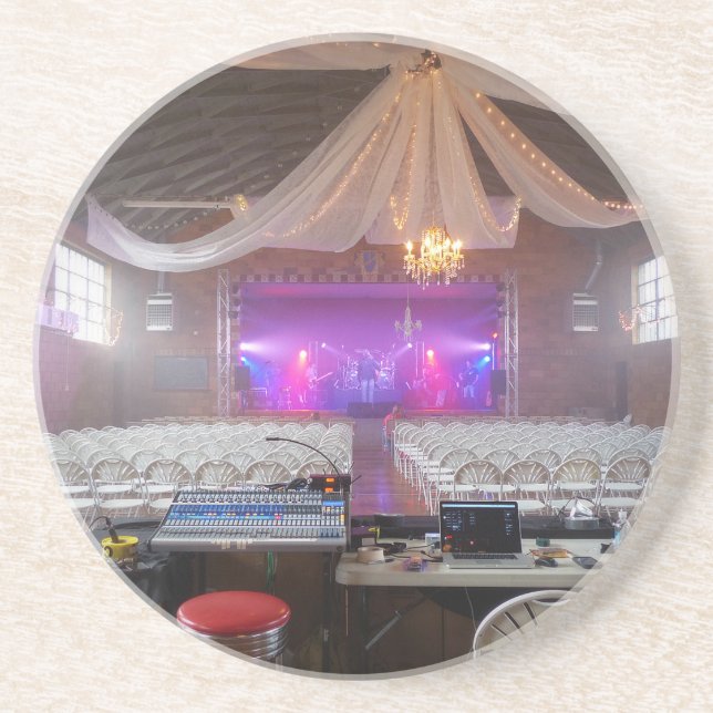 Bereit für ein Konzert Sandstein Untersetzer (Vorne)