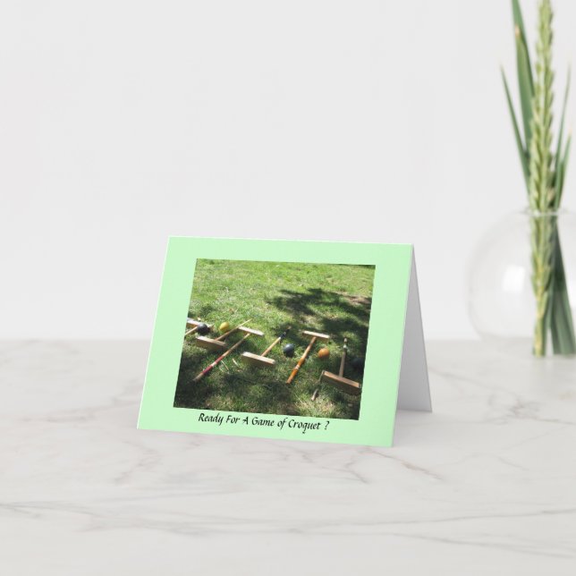Bereit für ein Spiel von Croquet ? Einladung (Vorderseite)