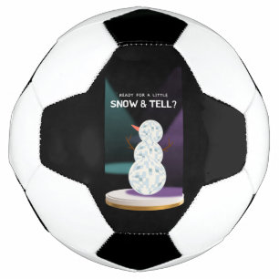 Bereit für ein wenig Schnee und erzählen Discoball Fußball