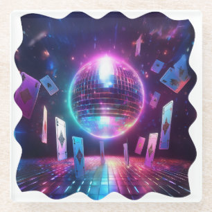 Bereit für eine Nacht des Tanzes und Glücksspiels Glasuntersetzer