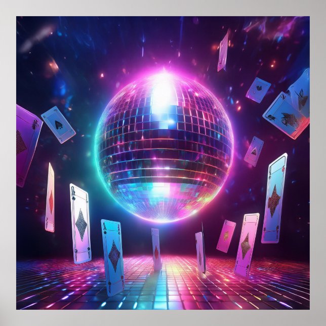 Bereit für eine Nacht des Tanzes und Glücksspiels Poster (Vorne)