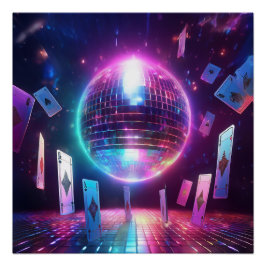 Bereit für eine Nacht des Tanzes und Glücksspiels Poster