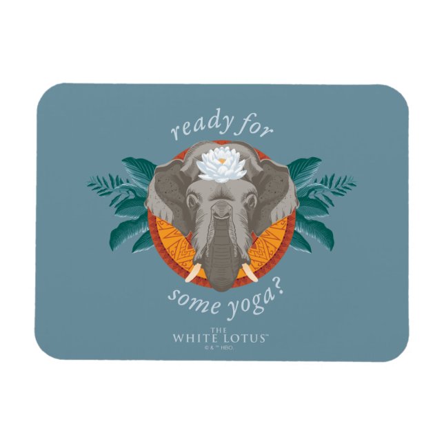Bereit für einige Yoga? - Der weiße Lotus Magnet (Horizontal)