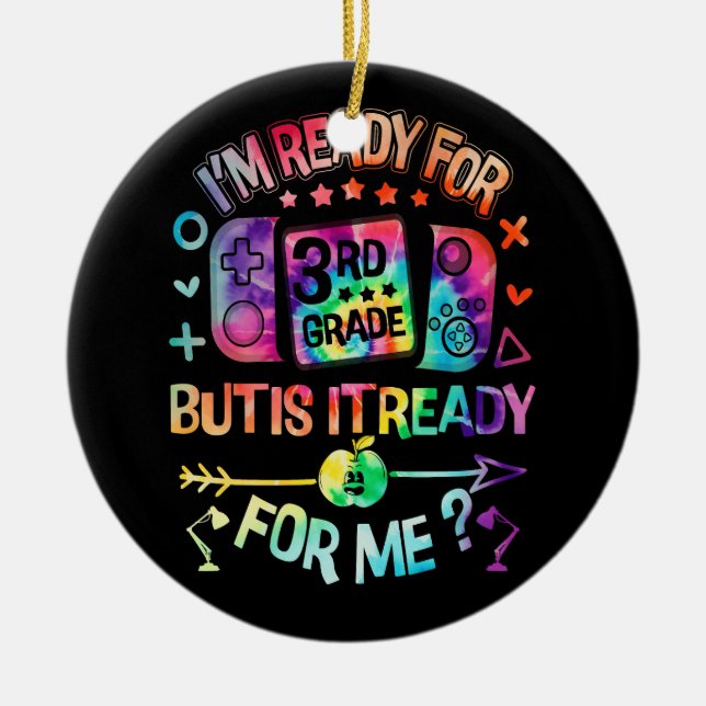 Bereit für Gefärbte Krawatte der dritten Klasse Zu Keramik Ornament (Vorne)