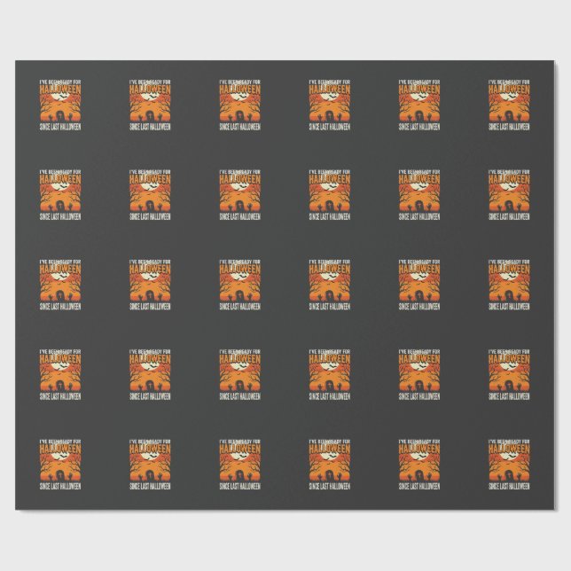 Bereit für Halloween-Friedhof-Design_1 Geschenkpapier (Flach)