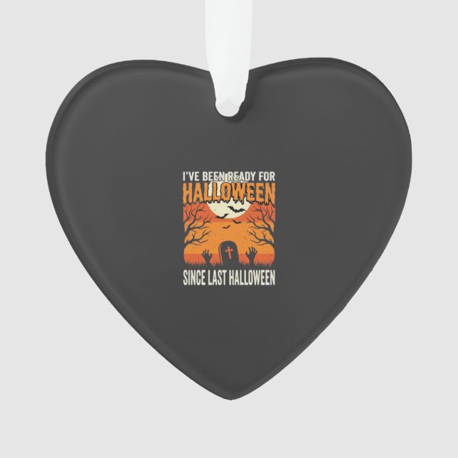 Bereit für Halloween-Friedhof-Design_1 Ornament (Vorderseite)