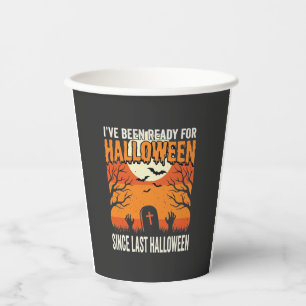 Bereit für Halloween-Friedhof-Design_1 Pappbecher