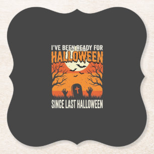 Bereit für Halloween-Friedhof-Design_1 Untersetzer