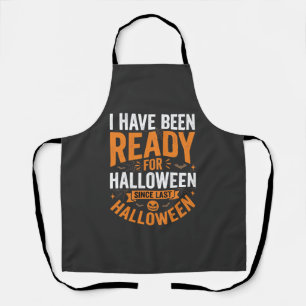 Bereit für Halloween-Kürbis-Totenkopf-Design Schürze