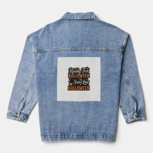 Bereit für Halloween seit letztem Halloween Vintag Jeansjacke