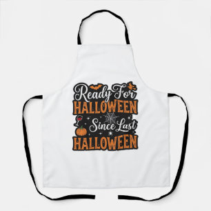Bereit für Halloween seit letztem Halloween Vintag Schürze