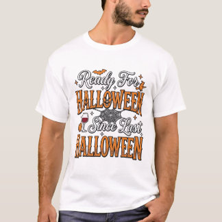 Bereit für Halloween Vintage Gravur Shirt Design
