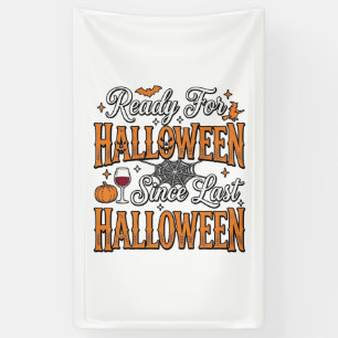 Bereit für Halloween Vintage Gravur Shirt Design Banner