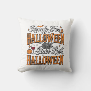 Bereit für Halloween Vintage Gravur Shirt Design Kissen