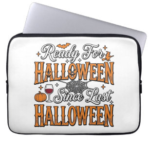 Bereit für Halloween Vintage Gravur Shirt Design Laptopschutzhülle