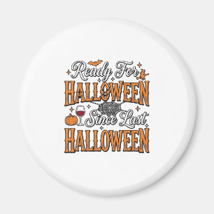 Bereit für Halloween Vintage Gravur Shirt Design Magnet