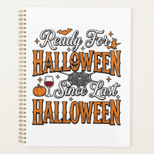 Bereit für Halloween Vintage Gravur Shirt Design Planer