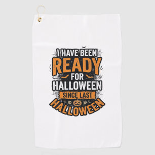 Bereit für Halloween Vintage Grusel-Shirt-Design_1 Golfhandtuch