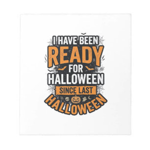 Bereit für Halloween Vintage Grusel-Shirt-Design_1 Notizblock