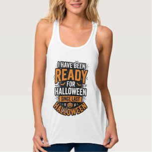 Bereit für Halloween Vintage Grusel-Shirt-Design_1 Tank Top