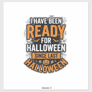 Bereit für Halloween Vintage Gruseliges Shirt-Desi Aufkleber