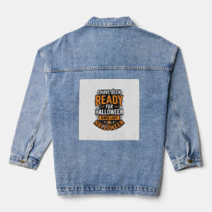 Bereit für Halloween Vintage Gruseliges Shirt-Desi Jeansjacke