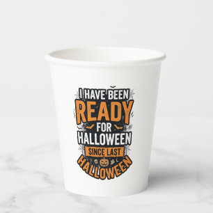 Bereit für Halloween Vintage Gruseliges Shirt-Desi Pappbecher