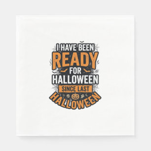 Bereit für Halloween Vintage Gruseliges Shirt-Desi Serviette