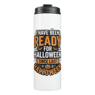 Bereit für Halloween Vintage Gruseliges Shirt-Desi Thermosbecher