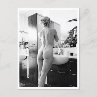 Bereit für ihr Datum Postkarte