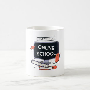 Bereit für Online School Kaffeetasse