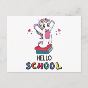 Bereit für Online-Schule Postkarte
