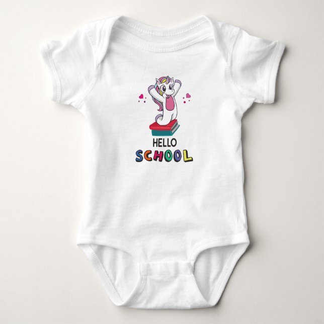 Bereit für Online-Schulen Baby Strampler (Vorderseite)