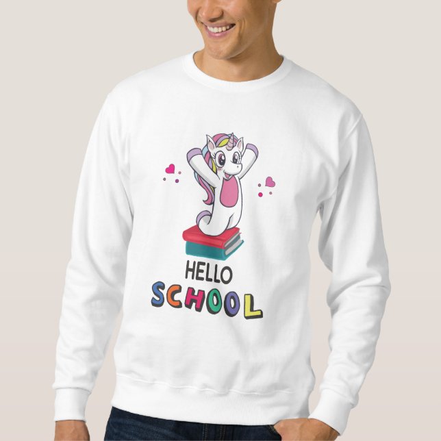Bereit für Online-Schulen Sweatshirt (Vorderseite)