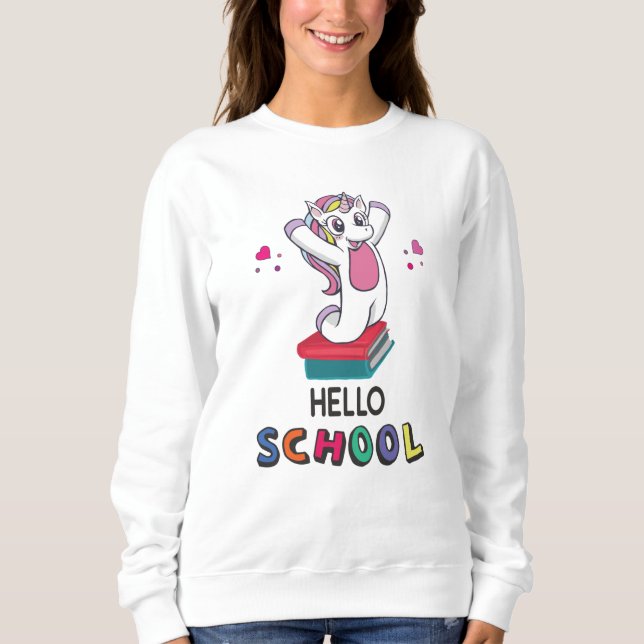 Bereit für Online-Schulen Sweatshirt (Vorderseite)