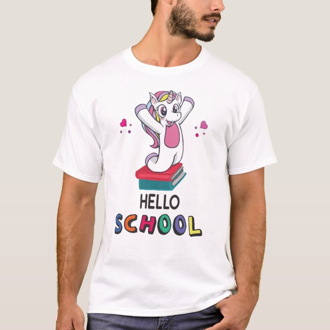 Bereit für Online-Schulen T-Shirt (Vorderseite)